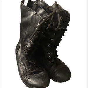 Girls combat boots
